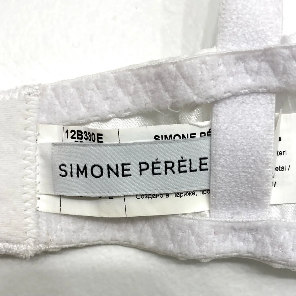 Simone Pérèle Wish Demi Bra 32E Crystal White Embroidered Underwire Bridal - Picture 11 of 15